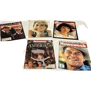 Vintage Newsweek Commemorative 5 Set – Diana, Jackie Kennedy O., Reagan, America